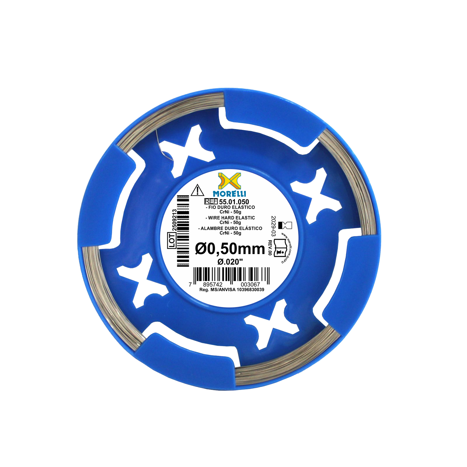Fio em Rolo Duro Elástico CrNi Redondo .020