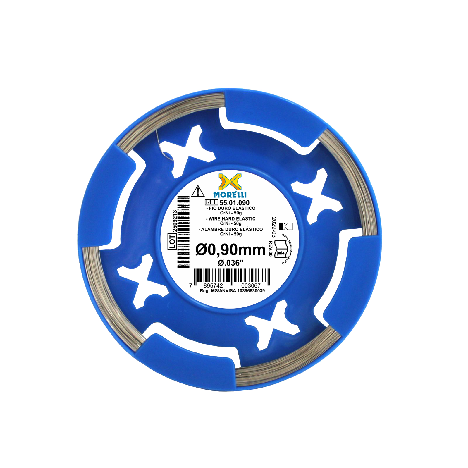 Fio em Rolo Duro Elástico CrNi Redondo .036
