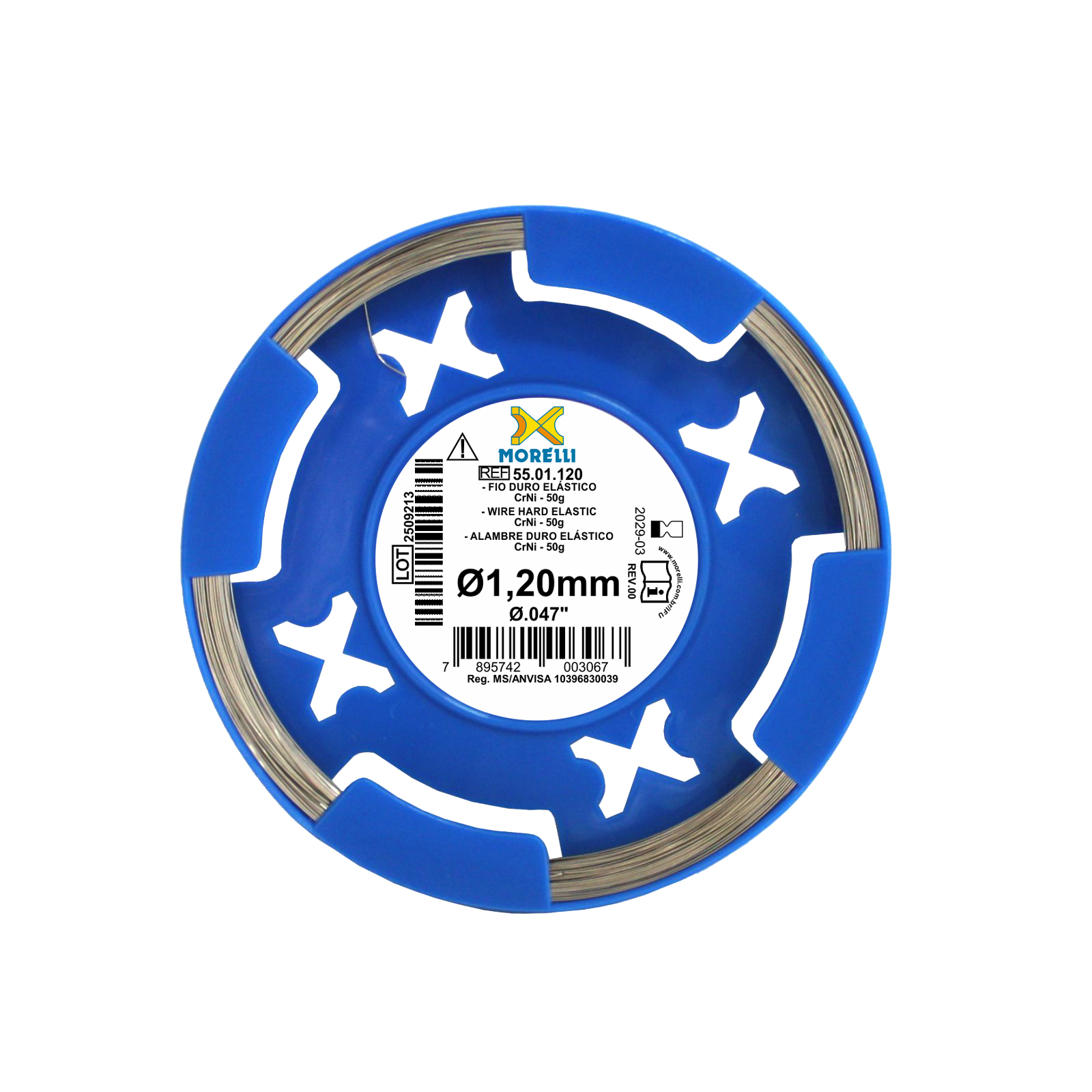 Fio em Rolo Duro Elástico CrNi Redondo .047