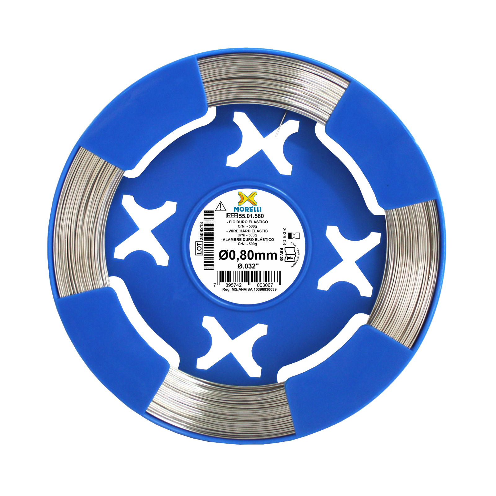 Fio em Rolo Duro Elástico CrNi Redondo .032