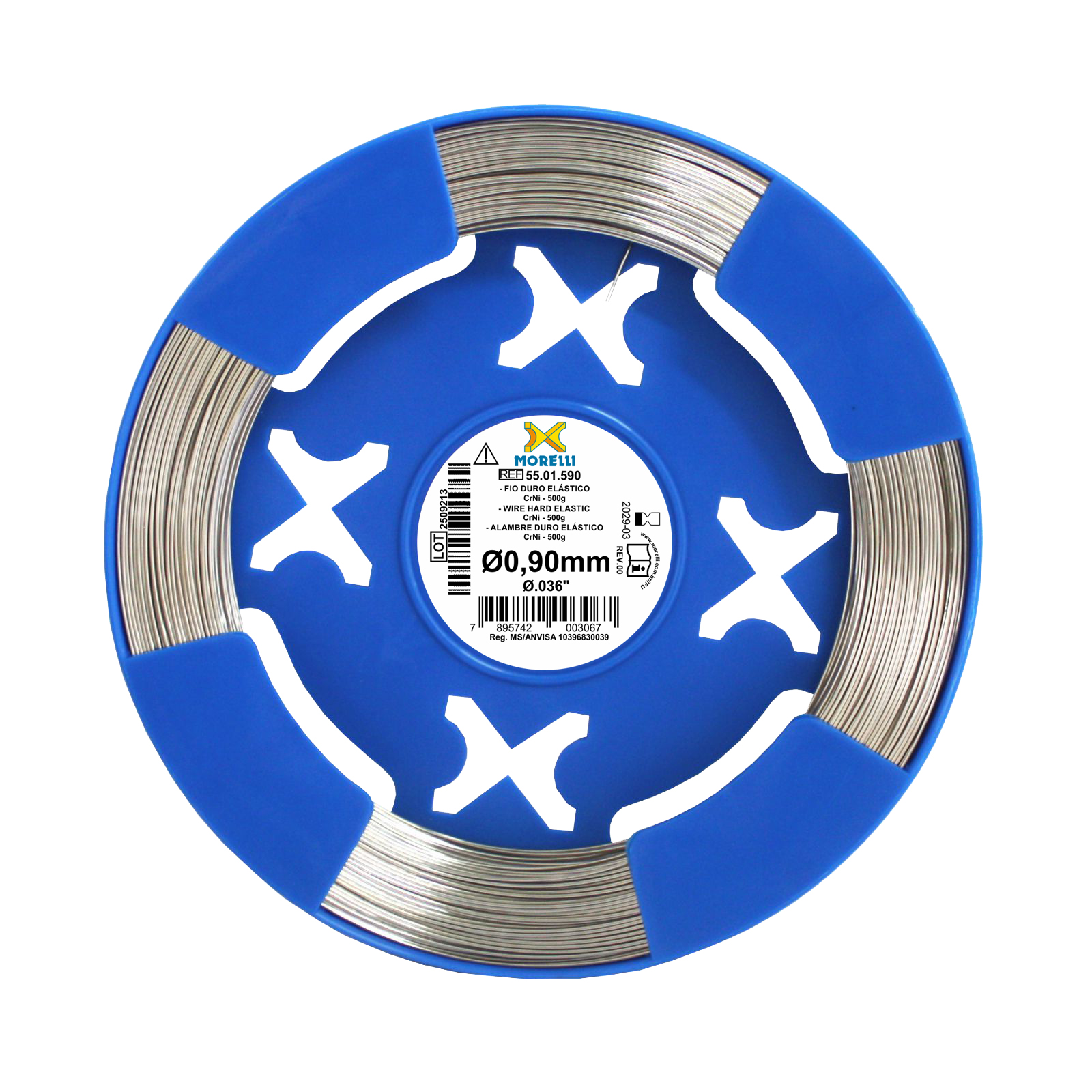 Fio em Rolo Duro Elástico CrNi Redondo .036