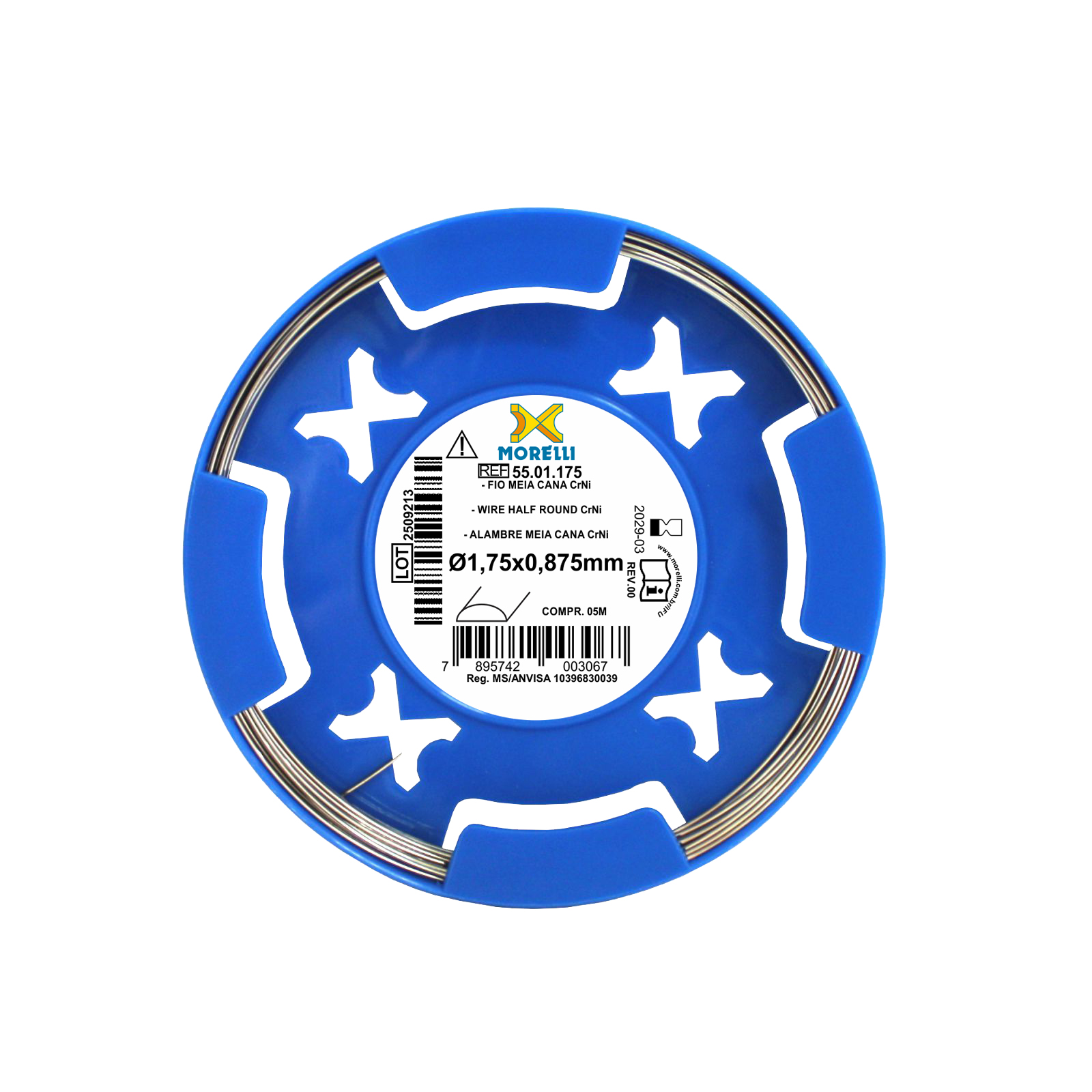 Fio em Rolo Meia Cana CrNi 1,75mm x 0,90mm 5 metros - Morelli