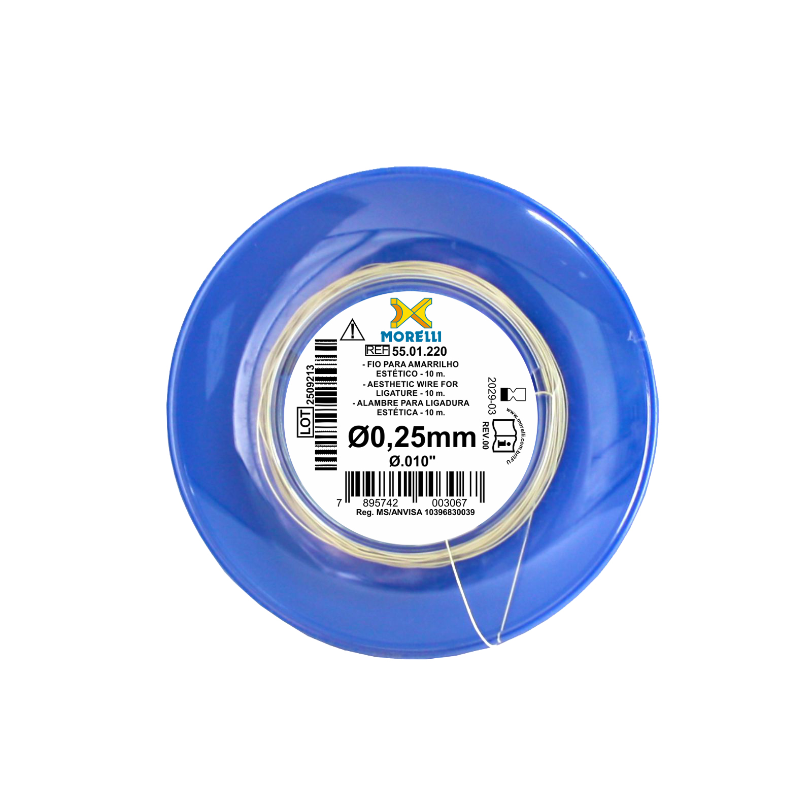 Fio em Rolo para Amarrilho Estético CrNi Redondo .010