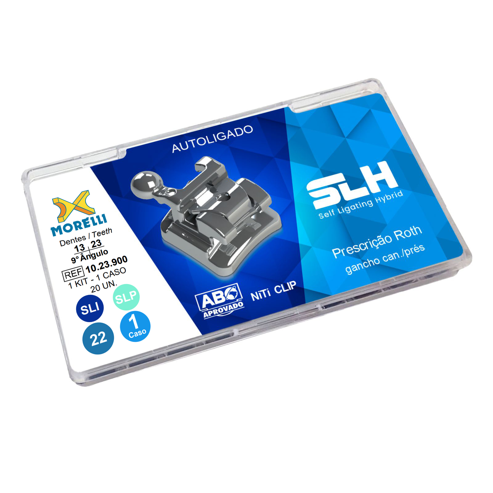 Kit Bráquete Autoligado SLH Roth .022 - 1 Caso