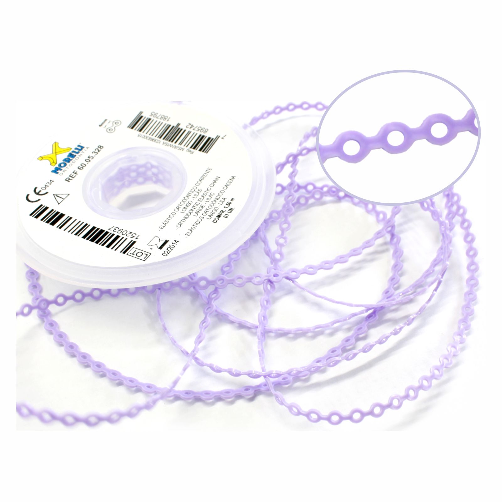 Elástico Corrente Longo - Lilás 1,5m - Morelli