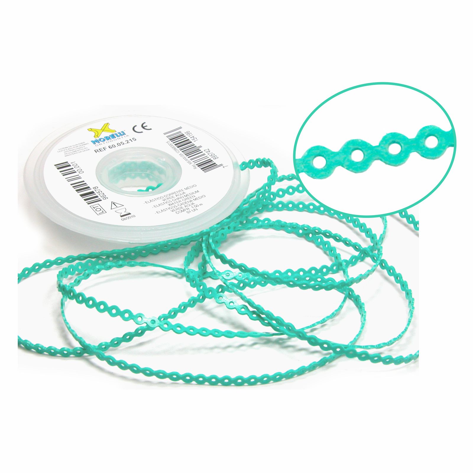 Elástico Corrente Médio - Verde Mar 1,5m - Morelli