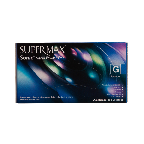 Luva Supermax Sonic Nitrilo Powder Free - Tam M