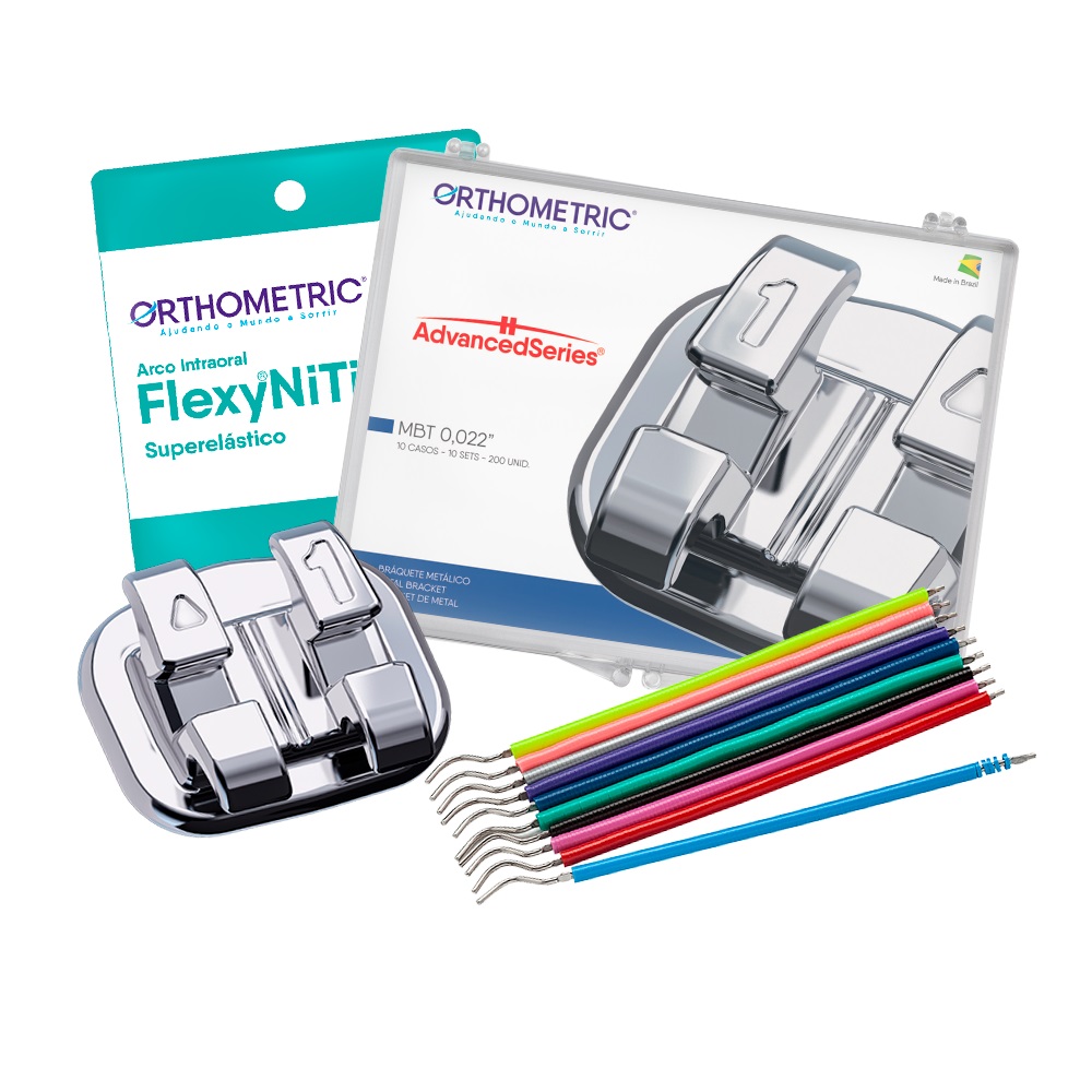 Kit Bráquete Advanced Series MBT .022 - 10 casos + Brindes - Orthometric