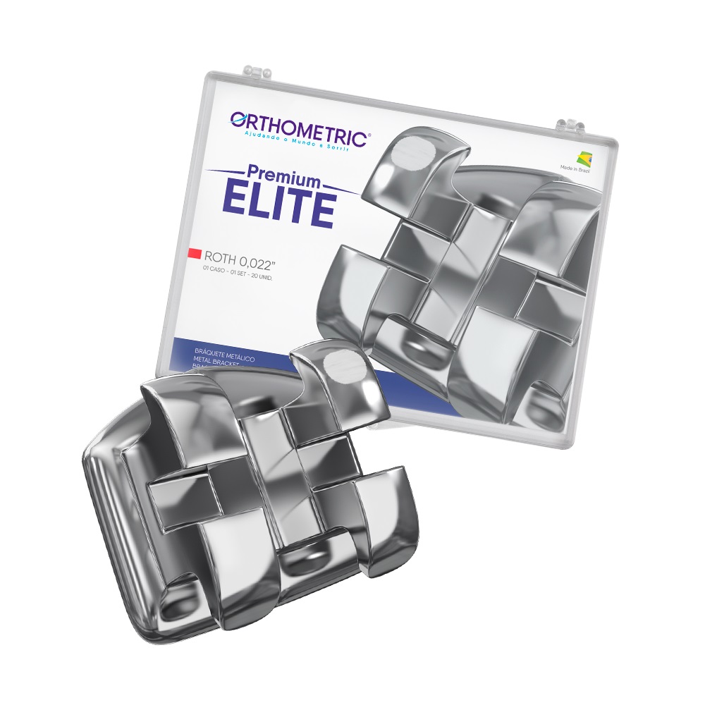 Kit Bráquete Premium Elite Roth .022 - 1 caso - Orthometric