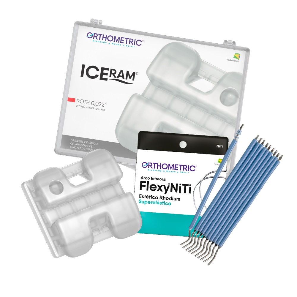 Kit Bráquete Iceram Roth .022 - 1 Caso + Brindes - Orthometric