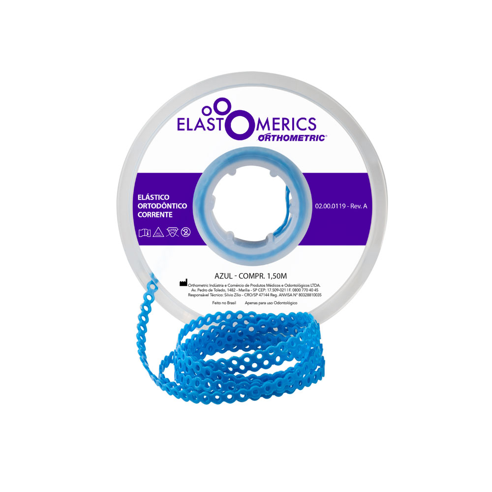 Elástico Corrente Médio - Azul 1,5m - Orthometric