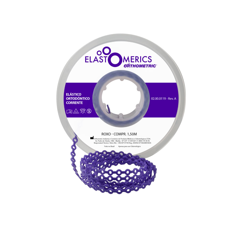 Elástico Corrente Médio - Roxo 1,5m - Orthometric