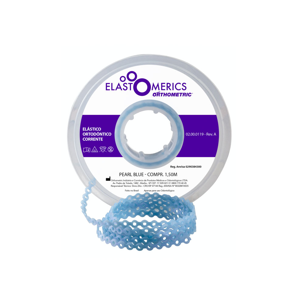 Elástico Corrente Médio - Pearl Blue 1,5m - Orthometric