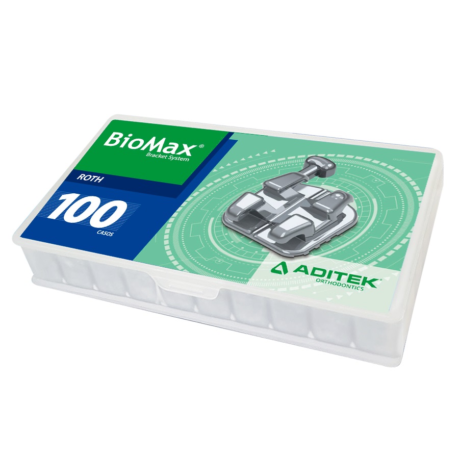Kit Bráquete BioMax Roth .022 - 100 Casos - Aditek
