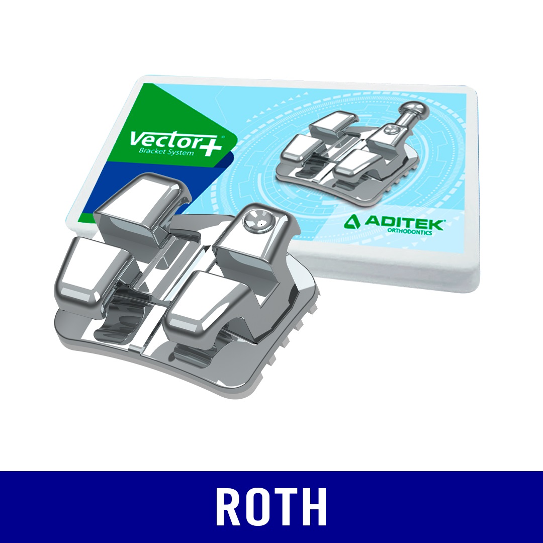 Kit Bráquete Vector+ Roth .022 - 1 Caso - Aditek