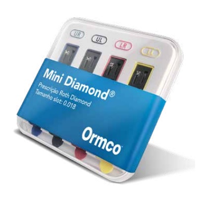 Kit Bráquete Mini Diamond Roth .022 - 1 Caso - Ormco