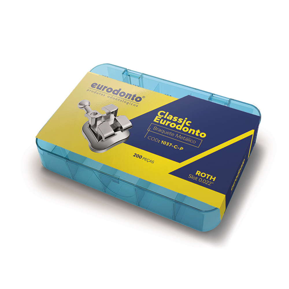 Kit Bráquete Classic Monobloco Roth .022 - 10 Casos - Eurodonto