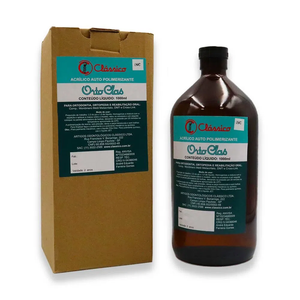 Acrílico Orto Clas Autopolimerizavel 1000ml - Clássico