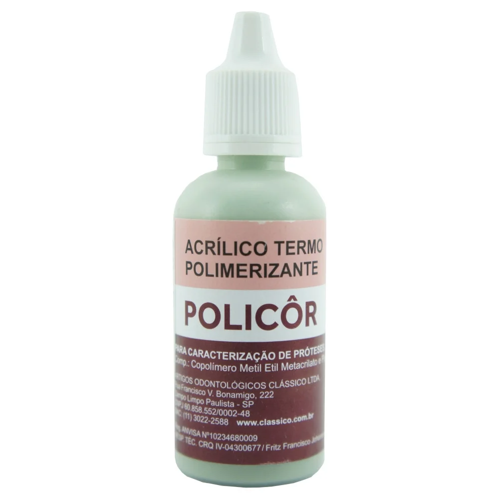 Policôr Acrílico Termo Polimerizante 25g - Verde - Clássico