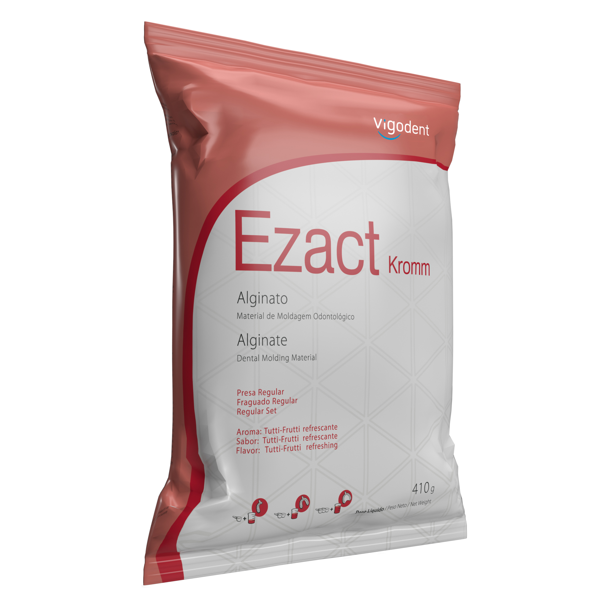 Alginato Ezact Kromm 410g - Vigodent