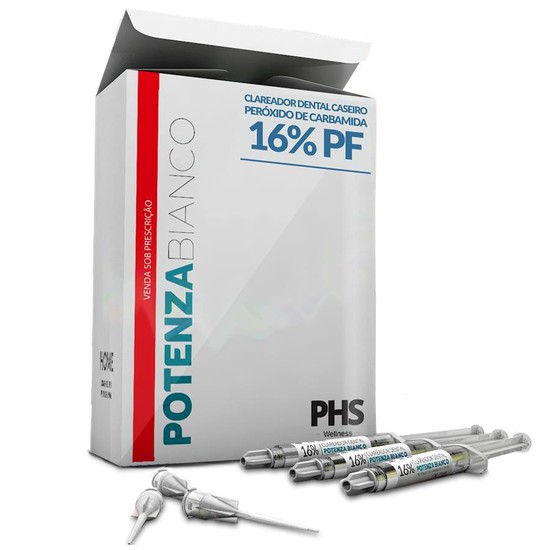 Clareador Dental Caseiro Potenza Bianco PF Kit 6 Seringas  - 16%