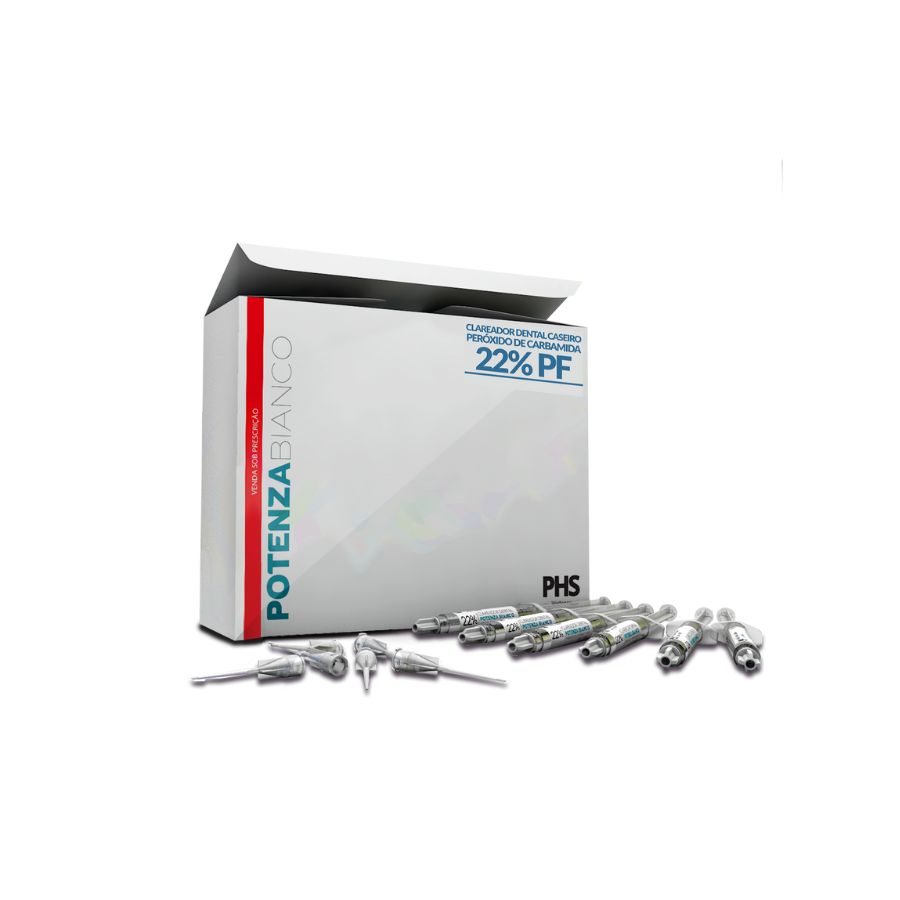 Clareador Dental Caseiro Potenza Bianco PF Kit 6 Seringas - 22%