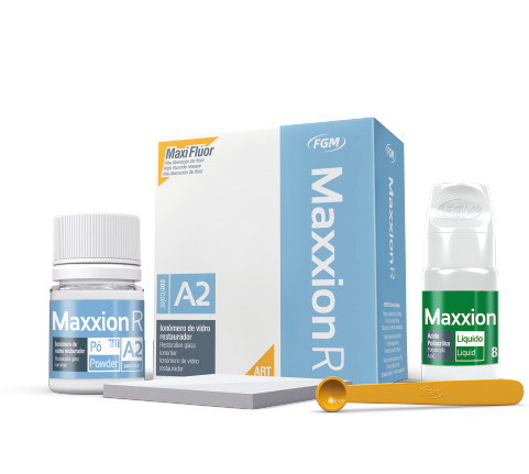 Maxxion R A2 - Ionômero de Vidro Autopolimerizável para Restauração - Kit
