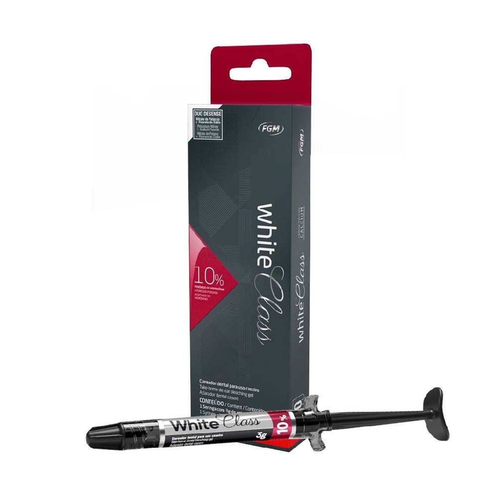 Clareador Dental Caseiro White Class Seringa - 10%