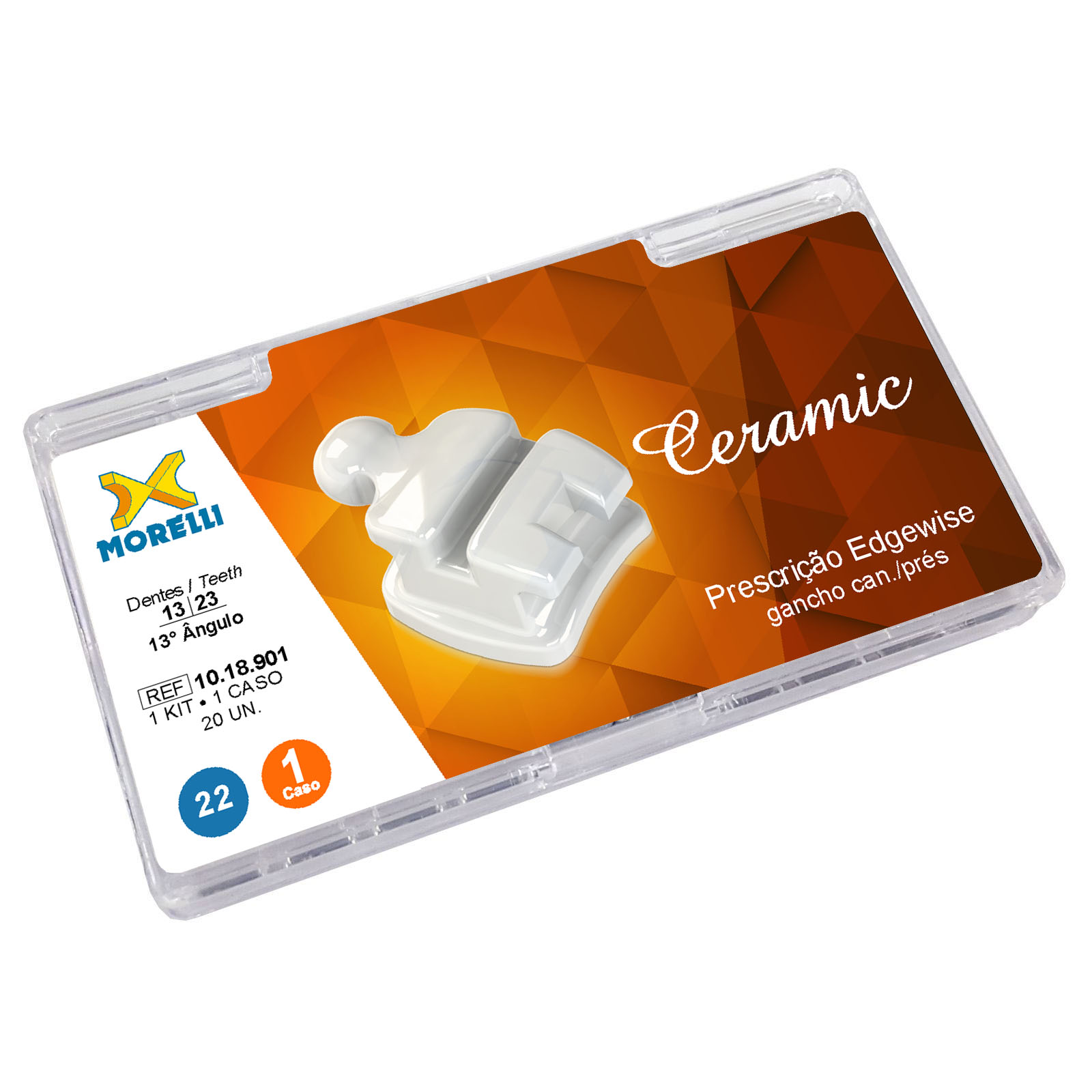 Kit Bráquete Ceramic Edgewise 0.22 - 1 Caso