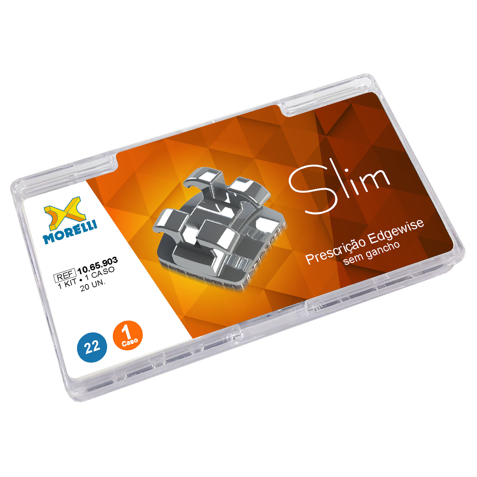 Kit Bráquete Slim Edgewise 0.22 - 1 Caso