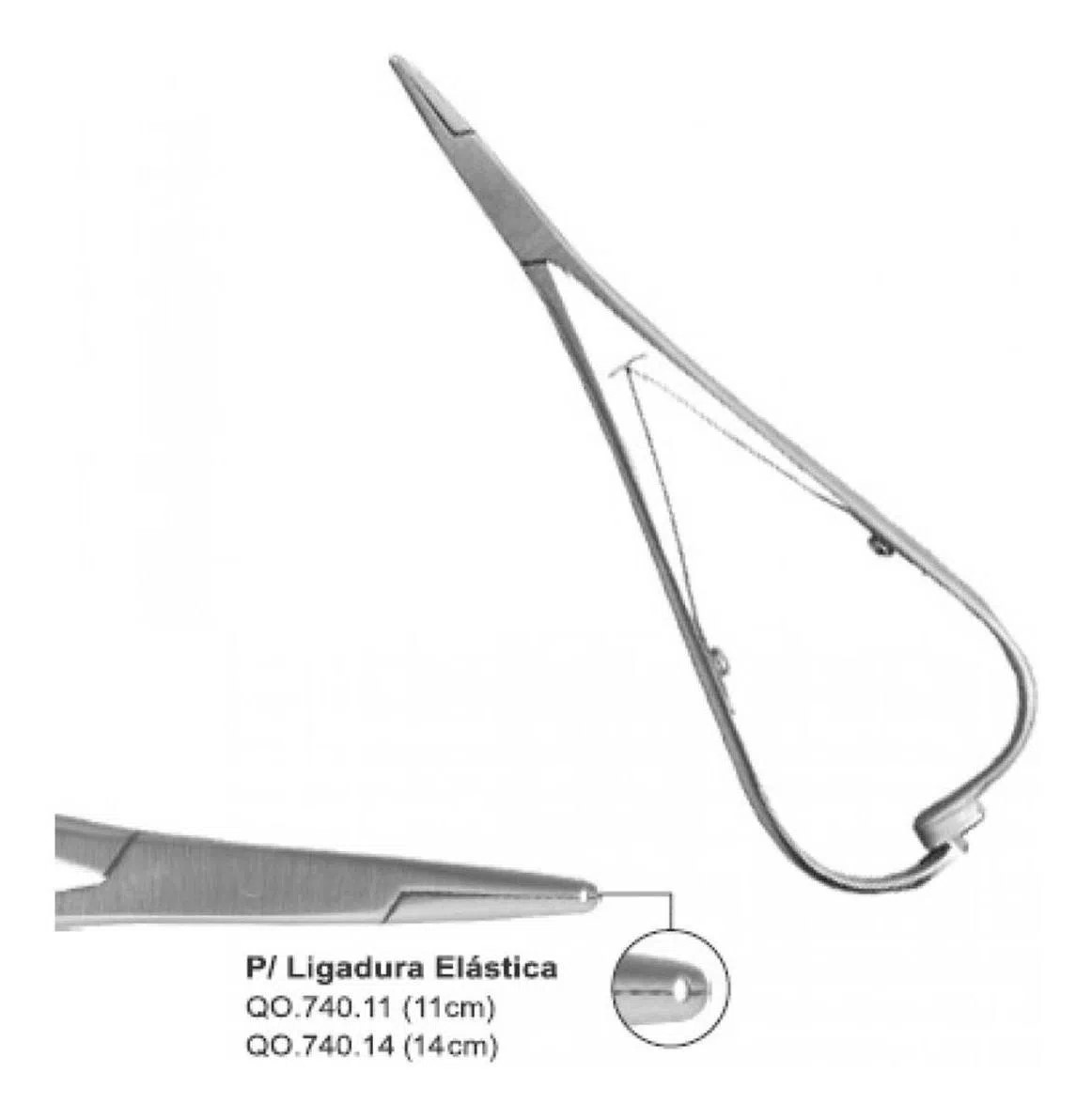 Porta Agulha Mathieu Ligadura Elástica - 11cm