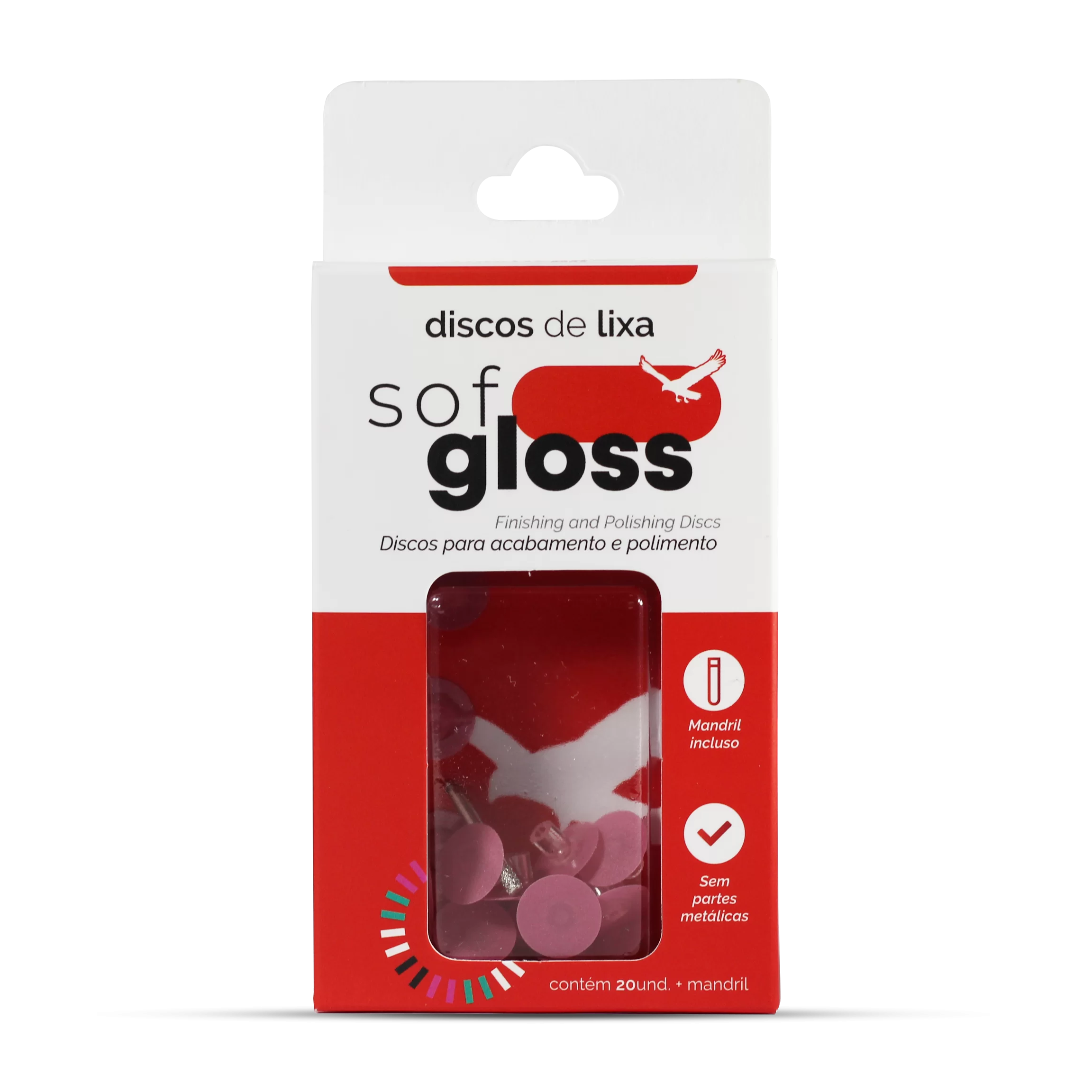 Kit Reposição de Discos Acabamento e Polimento - Sof-Gloss Média - Rosa